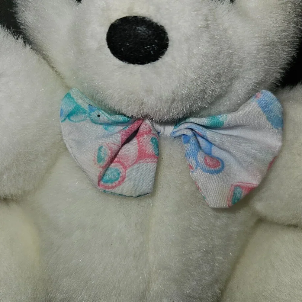 VTG Carter's White Teddy Bear Rattle Plush 8